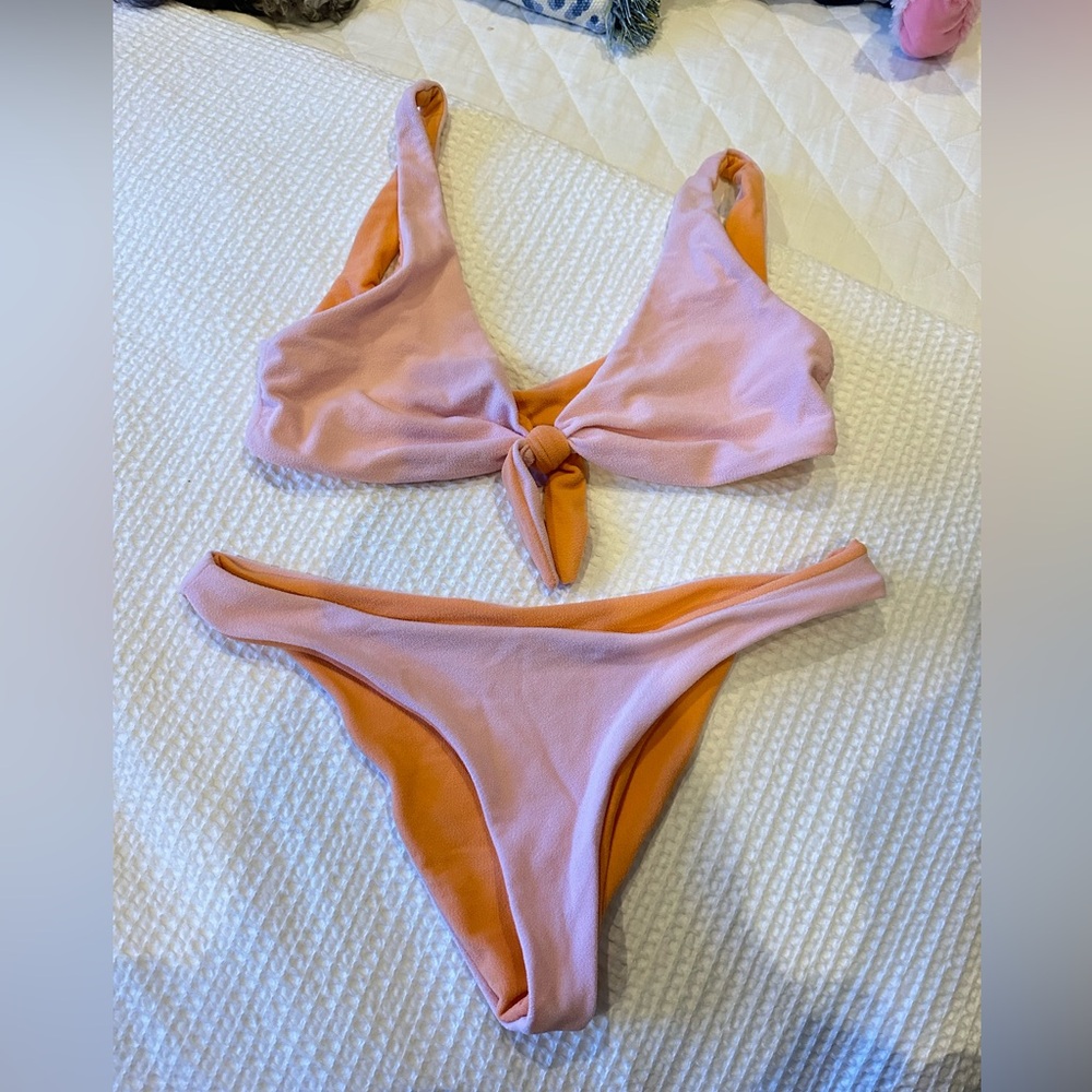 Daily Drills Reversible Pink & Orange Bikini